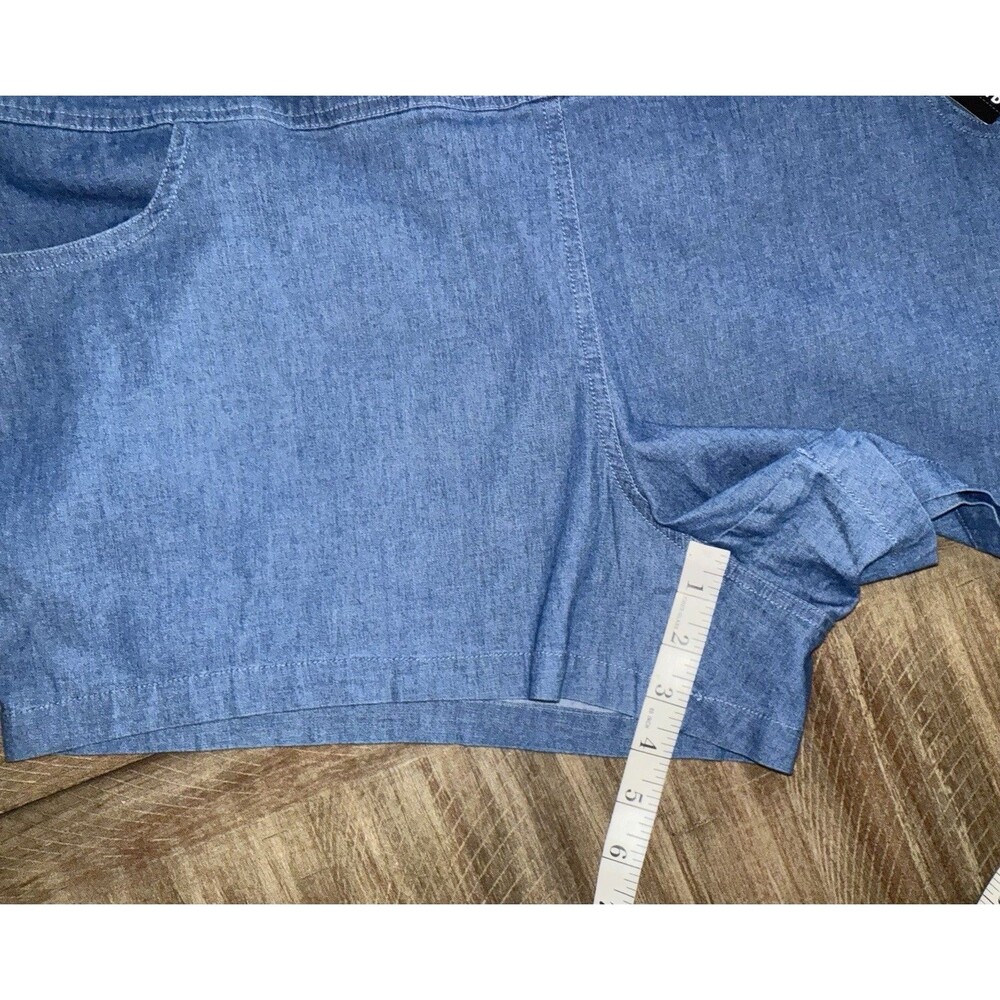 NWT Torrid Blue Chambray Denim Shortalls Overalls Square Neck Size 1X 14-16 NEW - Picture 12 of 16